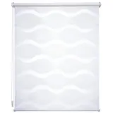 Liedeco Klemmfix Duo-Rollo Wave 80 x 150 cm Polyester Weiß