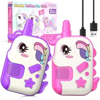 iKidiki Walkie Talkie Kinder Aufladbar, Einhorn Spielzeug ab 3 4 5 6 7 8 Jahre Mädchen Oster Geschenk Mädchen 3-8 Jahre Walky Talky Spiel 3-8 Jahren für Mädchen Geschenkideen Funkgerät Kinderspielzeug