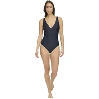 Tommy Hilfiger Damen Wrapped Over The Shoulder Everyday Basic One Piece Badeanzug, Kapitän des Himmels (Sky Captain), 40 - 40