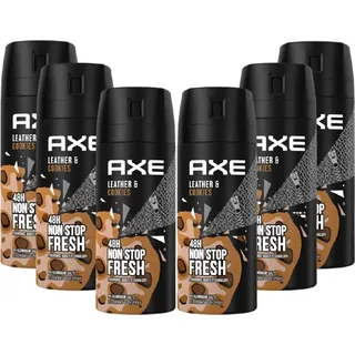 Axe Bodyspray Leather & Cookies 150 ml, 6er Pack,