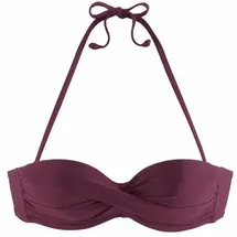 LASCANA Bandeau-Bikini-Top rot 36 Cup E