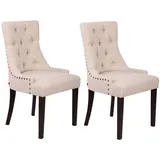 CLP Esszimmerstuhl Aberdeen Stoff antik/creme 2er Set
