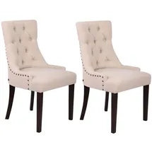 CLP Esszimmerstuhl Aberdeen Stoff antik/creme 2er Set