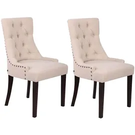 CLP Esszimmerstuhl Aberdeen Stoff antik/creme 2er Set