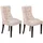 CLP Esszimmerstuhl Aberdeen Stoff antik/creme 2er Set