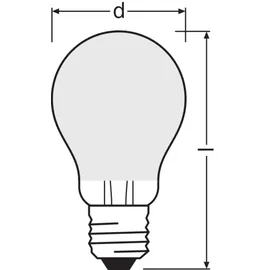 LEDVANCE OSRAM LED-Leuchtmittel Osram LED Leuchtmittel Cla A60 - mattiert - E27 Warmweiß, matt (00217748)