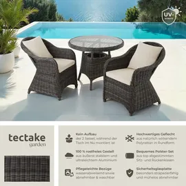 Tectake Aluminium Rattan Set Zürich 3-tlg. natur