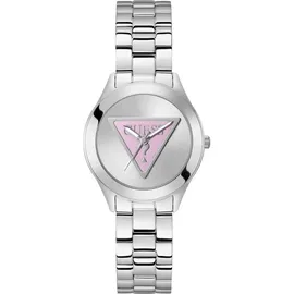 GUESS Tri Plaque Uhr Silver One Size