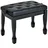 Homcom Klavierhocker Schwarz 64 x 35 x 45-55 cm