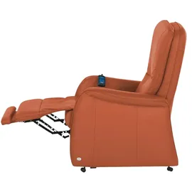HIMOLLA Fernsehsessel 7568 Leder 83 x 114 x 93 cm Orange mit Relax-Funktion