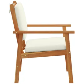 vidaXL Gartenstuhl mit Kissen 60 x 79 x 65,5 cm braun 2 St.