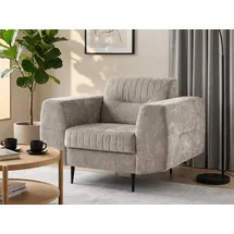 beautysofa SESSEL Venezia mit Metallbeinen, beige, 112 cm