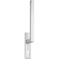 Hebe-Schiebetürgriff eckige Form Edelstahl 10x95 ohne Lochung/PZ, Lochung: Blind