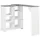 vidaXL Bartisch mit Beweglichem Regal 138 x 39 x 110 cm Weiß
