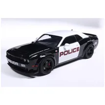 Solido S1805715 - Dodge Challenger R/T HW Police schwarz/weiß 1:18