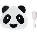 Niedlicher Rückenschrubber für Dusche, Fußmassagegerät, Schrubber und Kamm, Silikon-Badebürsten mit Saugnäpfen (Panda-Form)