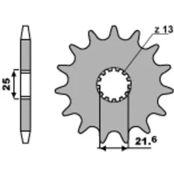 PBR Standard-Stahlkettenrad 564 - 525