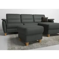 Home Affaire Polsterhocker Palmera Luxus-Microfaser 58 x 48 x 58 cm Grau