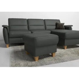 Home Affaire Polsterhocker Palmera Luxus-Microfaser 58 x 48 x 58 cm Grau