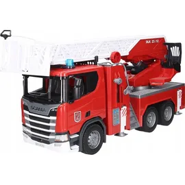 Bruder Scania Super 560R Feuerwehr mit Drehleiter, Wasserpumpe, L+S Modu