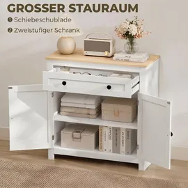 Homcom Sideboard 78,5 x 80 x 35 cm Weiß