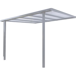 Terrassendach BECKMANN „TREND Gr. 2“ Terrassenüberdachungen Gr. B/H/T: 312 cm x 249 cm x 300 cm, einbrennlackiert, weiß Überdachungen
