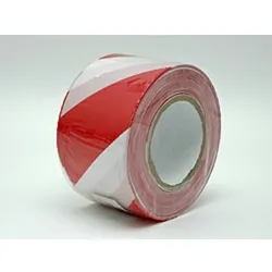 HundB Absperrband Warnband Markierungsband rot weiß 8cm x 100m x 30μm 270gsm reißfest für Baustelle Sicherheit Absperrung