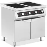 Royal Catering Induktionsherd - 17 000 W 4 x 30 cm - 240 °C - mit Stauraum -