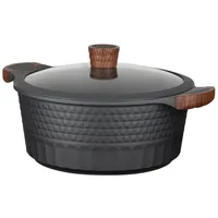 RESTO Kitchenware "Capella, Schmortopf antihaftbeschichtet und spülmaschinenfest", schwarz (schwarz,