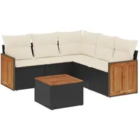 vidaXL Garten-Lounge-Set 5-tlg. schwarz
