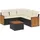 vidaXL Garten-Lounge-Set 5-tlg. schwarz