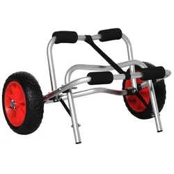 HOMCOM Kanuwagen, max. 75 kg, Aluminium/Polyurethan (PU)/Ethylenvinylacetat
