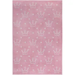 Kinderteppich HANSE HOME "Adventures Crowns", rosa, B:160cm H:7mm L:235cm, Polypropylen, Teppiche, Spielteppich, fest, Kinderzimmer, Kurzflor, Spielunterlage