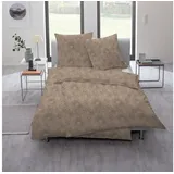 Estella Mako Jersey Bettwäsche 135x200 Amalie Schoko Ornamente Natur 6893-385