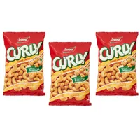 3x Lorenz Curly Peanut Classic Klassische Erdnüsse Salziger Snack 60g Beutel