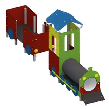 JV Möbel Spielplatz Piratenboot Spielhäuschen mit Balancierbalken und Spielnetz Rot/Mehrfarbig
