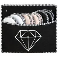 ONVAYA ABS Gästepantoffel, Diamant, 6er Set, Antirutsch, Filz Hausschuh schwarz