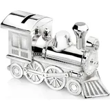 Silbernes Sparschwein Für Kinder, Elegantes Lokomotiv-geschenk  Größe: 54x147x85 Mm  Artikelnummer: Zv6752261