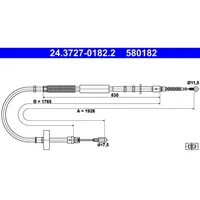 ATE Seilzug, Feststellbremse Audi: A4 24.3727-0182.2