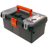 Mojawo Uhrenbox Werkzeugkiste Anglerkiste Aufbewahrungsbox Henkel 36x21xH16cm Schwarz