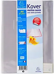 Exacompta Kover Buchcover DIN A4 Kunststoff, PVC (Polyvinylchlorid) Transparent 60 Stück