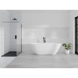 bad land KETIL Walk-In-Dusche 80 x 195 cm Schwarz Transparent 8 mm
