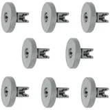 Trade-Shop Geschirrspüleinsatz Spülmaschinen-Räder Geschirrkorb Reifen 40mmØ universal passend / 8 St, Geschirrspüler / Ersatz Räder/Reifen für Geschirrkorb