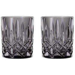 Nachtmann Whiskyglas Noblesse Vintage Whiskybecher 295 ml 2er Set, Glas grau