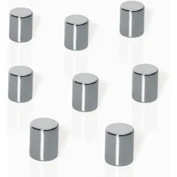 Sigel Neodym-Magnet Zylinder silber DM8x10mm 8 Stück