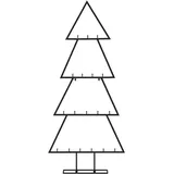 vidaXL Metall-Weihnachtsbaum für Dekorationen Schwarz 90 cm Modell 1