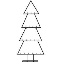 vidaXL Metall-Weihnachtsbaum für Dekorationen Schwarz 90 cm Modell 1