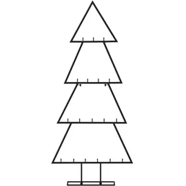 vidaXL Metall-Weihnachtsbaum für Dekorationen Schwarz 90 cm Modell 1