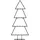 vidaXL Metall-Weihnachtsbaum für Dekorationen Schwarz 90 cm Modell 1