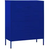 vidaXL Kommode 80 x 101,5 x 35 cm Marineblau